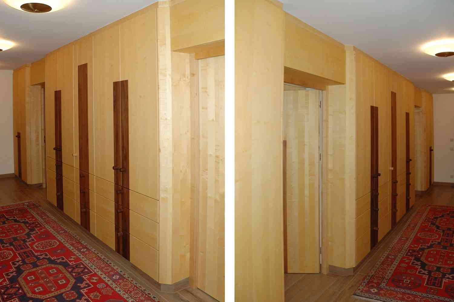Raumteiler aus Massivholz in Ahorn