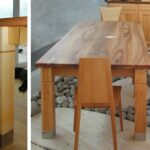 Massivholztisch aus Nussbaum