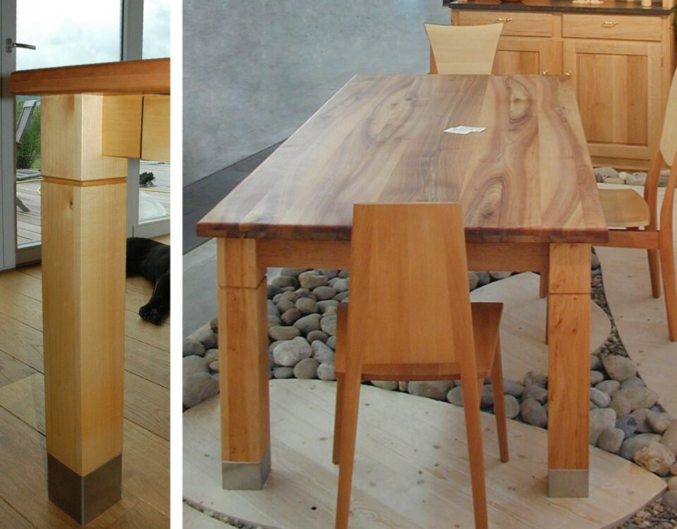 Massivholztisch aus Nussbaum