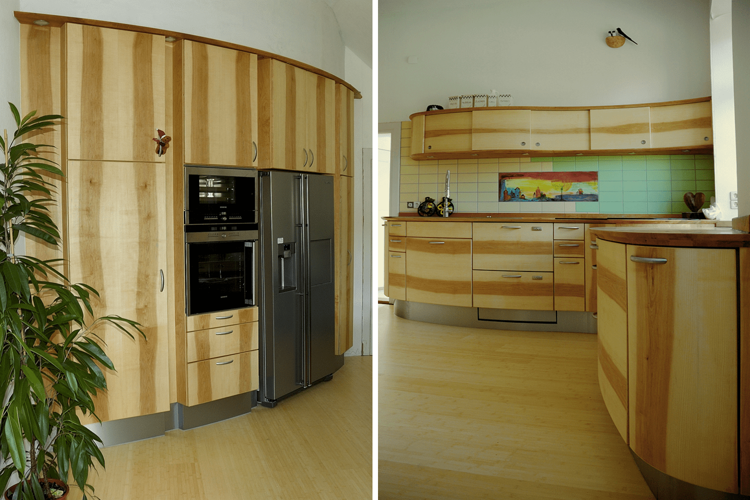 Runde Küche mit Hochschränken als Raumteiler, runde Küche Schwarzwald