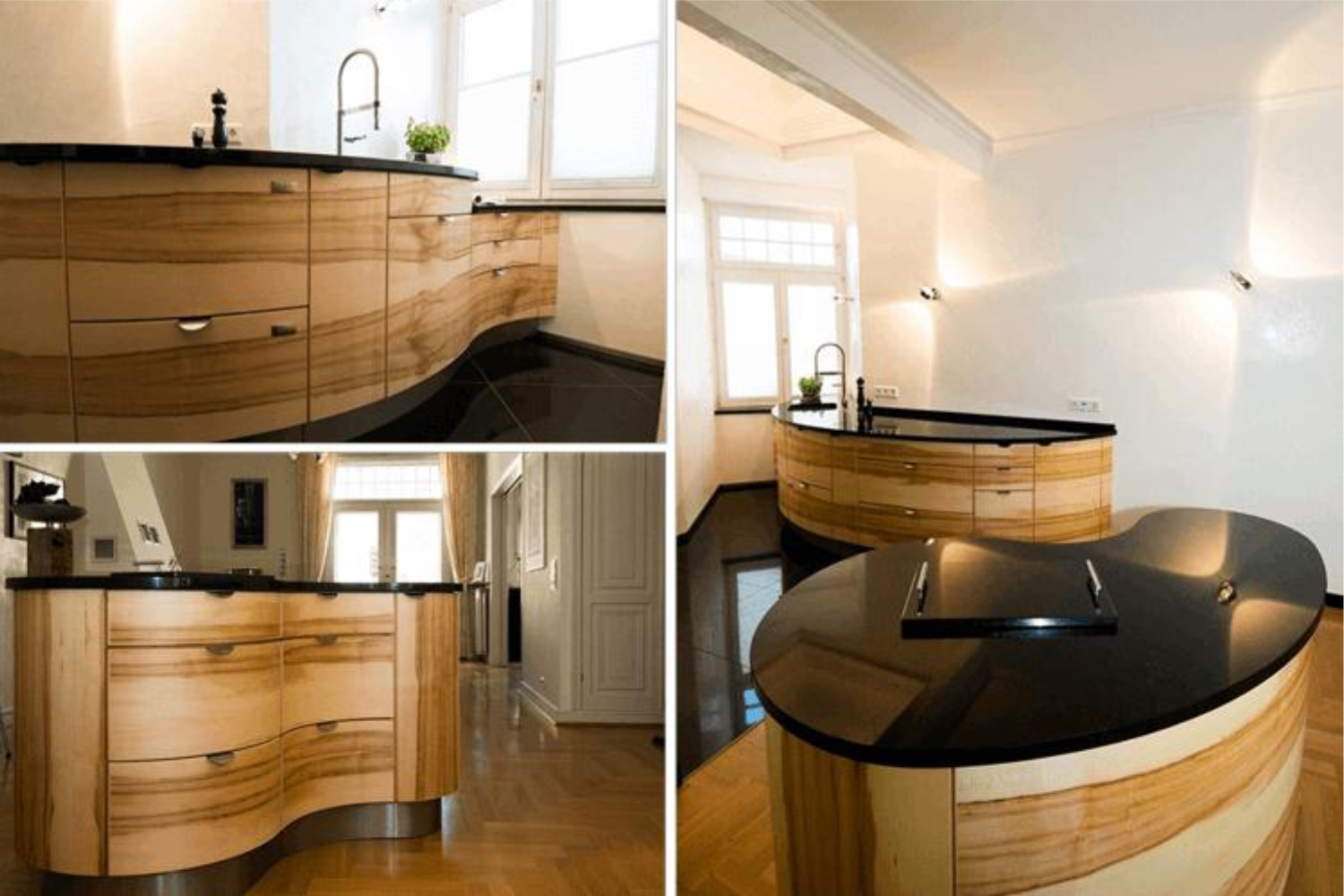 runde Küchen sind eine Spezialität der pfister Möbelwerkstatt bei runden Küchen aus Massivholz ist Pfister Möbelwerkstatt Marktführer