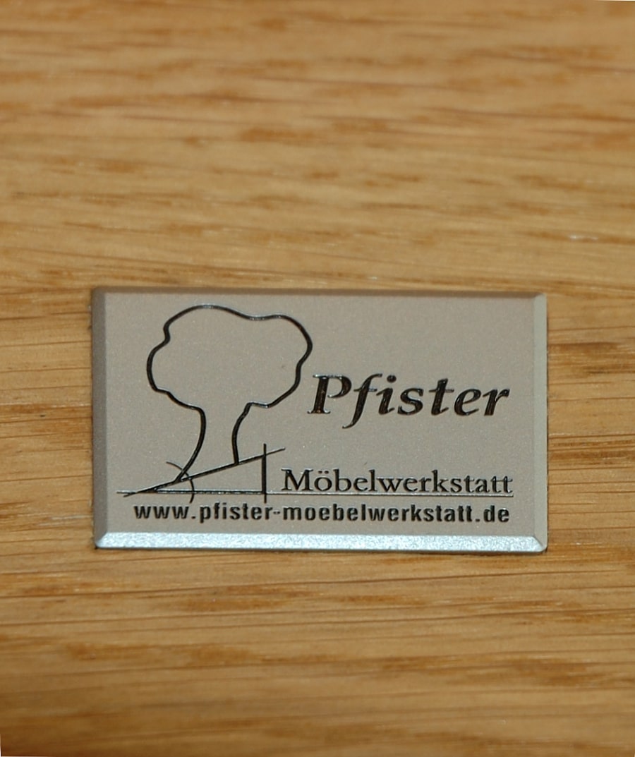 Qualitätssiegel der Pfister Möbelwerkstatt