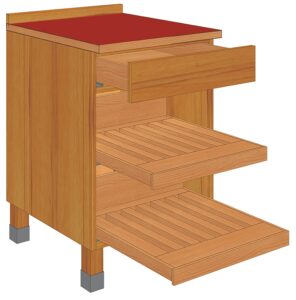 Küchenmodul mit Holzrosten