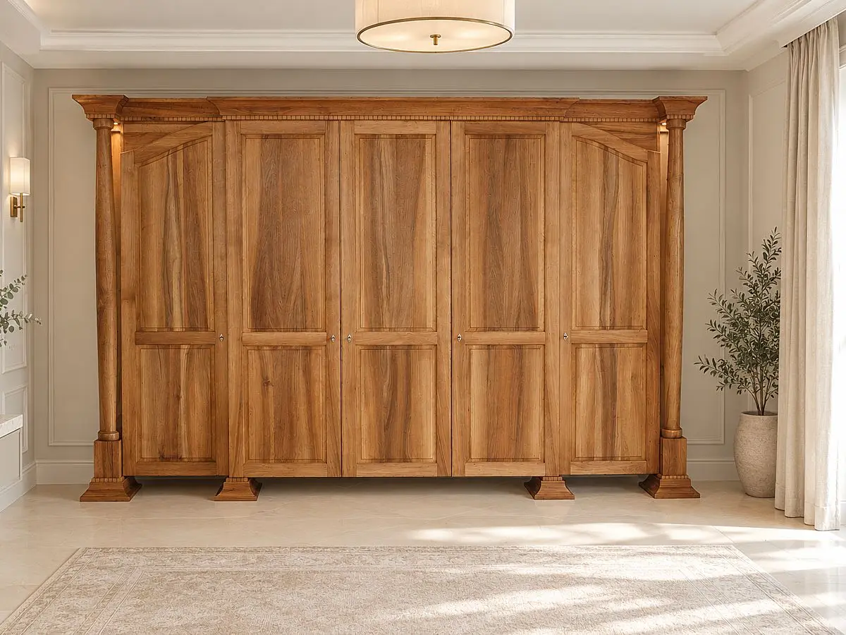 Biedermeier Nussbaum Schrank für die Diele